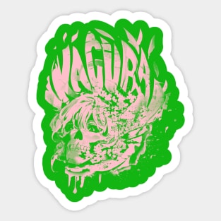 Skull Girl (pink skull) Sticker